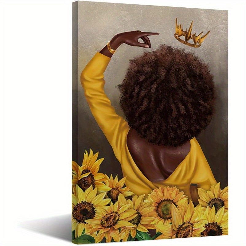 Regal Black Queen Wooden Framed Print