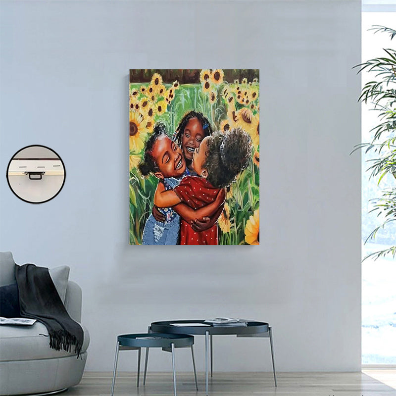 FOREVER BLACK FRIENDS Wooden-Framed Artwork