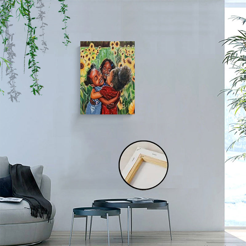 FOREVER BLACK FRIENDS Wooden-Framed Artwork