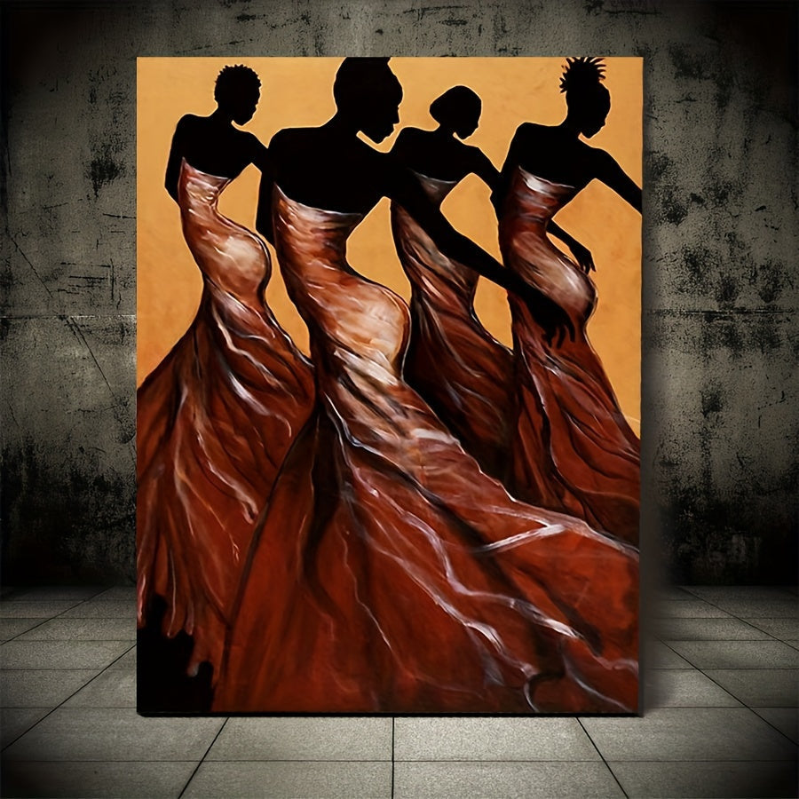 Exquisite Wooden Framed Willowy Dance Canvas Wall Art