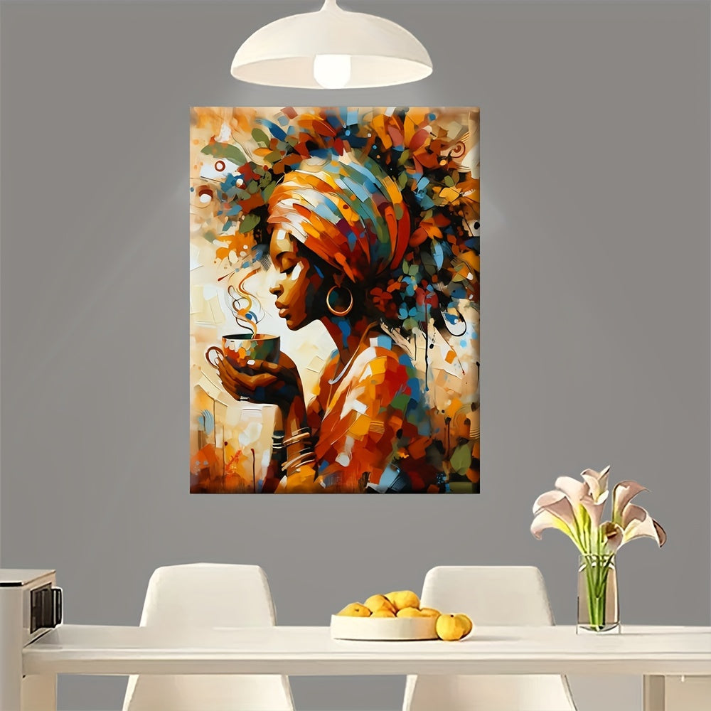 MORNING COFFEE Wooden Framed Canvas Art