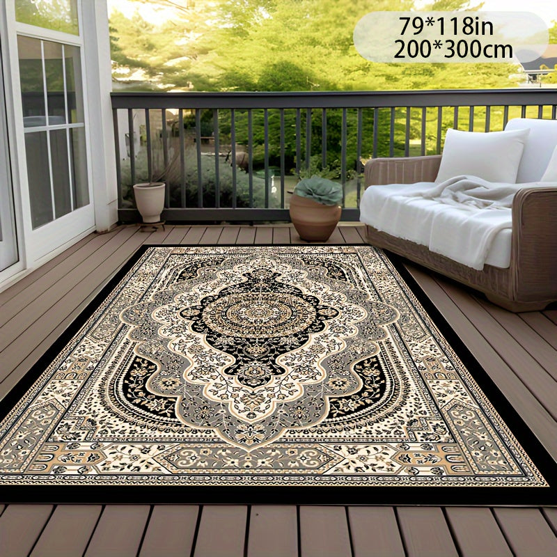 Zulida Modern Floral Outdoor Rug  Crystal Velvet with NonSlip Backing 800gsm Machine Washable for Living Room Bedroom Kitchen Coffee Shops  More